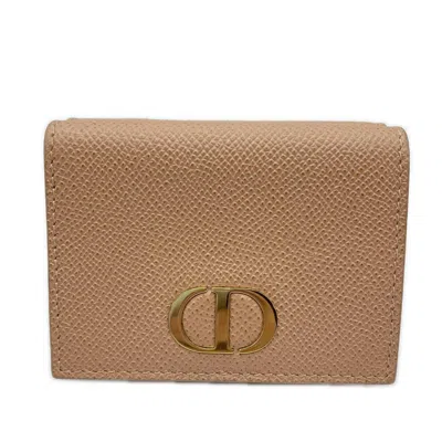 Pre-owned Dior Christian  Beige Leather Wallet (tri-fold) ()