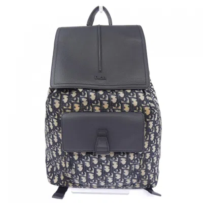 Pre-owned Dior Christian  Beige Navy Backpack () In Multi