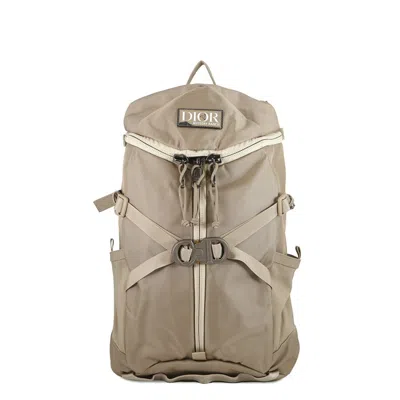 Pre-owned Dior Christian  Beige Nylon Backpack () In Sand