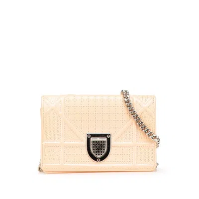 Pre-owned Dior Christian  Beige Patent Leather Shoulder Bag () In Sand
