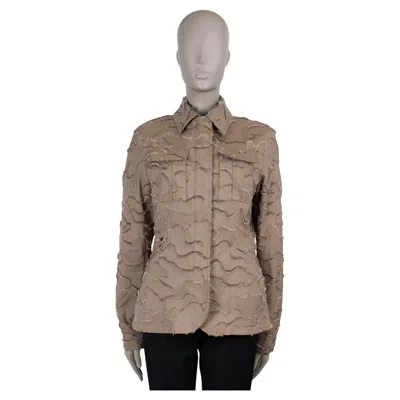 Pre-owned Dior Christian  Beige Polyester 2020 Camouflage Utilitarian Jacket 42 L In Brown