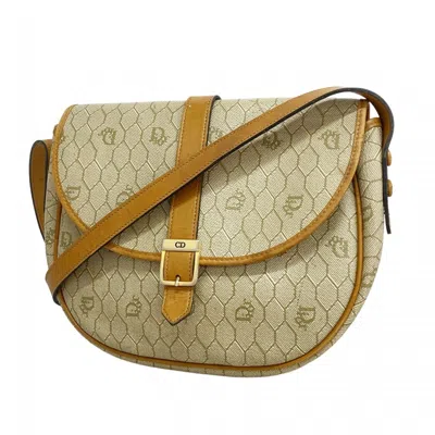 Pre-owned Dior Christian  Beige Pvc Shoulder Bag () In Sand