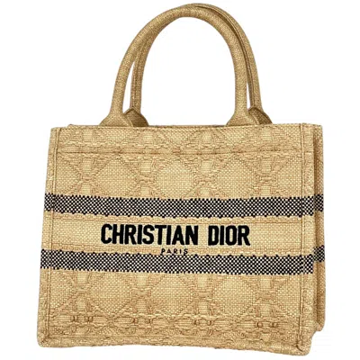 Pre-owned Dior Christian  Beige Raffia Handbag Tote Bag () In Sand