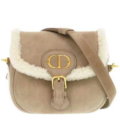 Pre-owned Dior Christian  Beige Suede Leather Shoulder Bag () In Sand