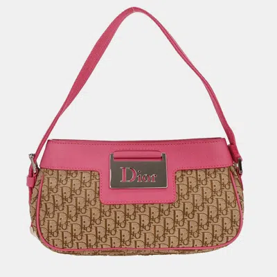 Pre-owned Dior Christian  Beige Trotter Handbag In Sand