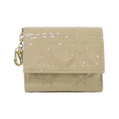 Pre-owned Dior Christian  Beige Wallet (tri-fold) ()