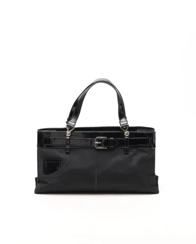 Dior Christian  Belt Tote Bag In Black