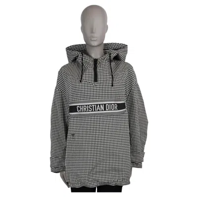 Pre-owned Dior Christian  Black & White 2020 Houndstooth Anorak Jacket S