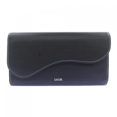Pre-owned Dior Christian  Black Bill Wallet (bi-fold) ()