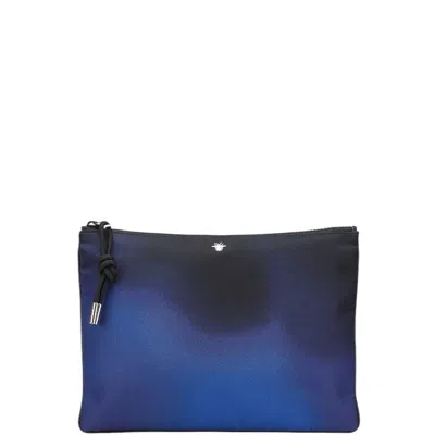 Pre-owned Dior Christian  Black Blue Nylon Clutch Bag ()