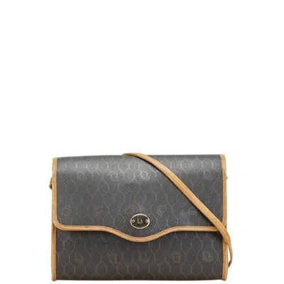 Pre-owned Dior Christian  Black Brown Pvc Leather Shoulder Bag () In Multi