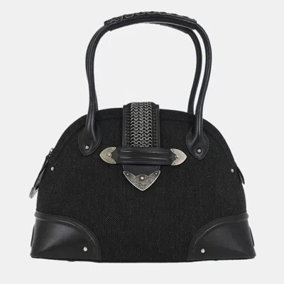 Pre-owned Dior Christian  Black Canvas Jeanne Handbag