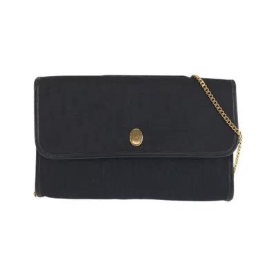 Pre-owned Dior Christian  Black Canvas Pochette Shoulder Bag ()