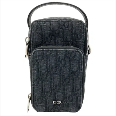 Pre-owned Dior Christian  Black Canvas Pouch Shoulder Bag ()