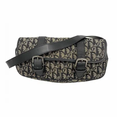 Pre-owned Dior Christian  Black Canvas Shoulder Bag ()