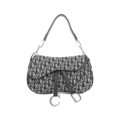 Pre-owned Dior Christian  Black Canvas Shoulder Bag ()