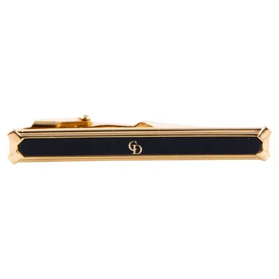 Pre-owned Dior Christian  Black Cd Tie Clip