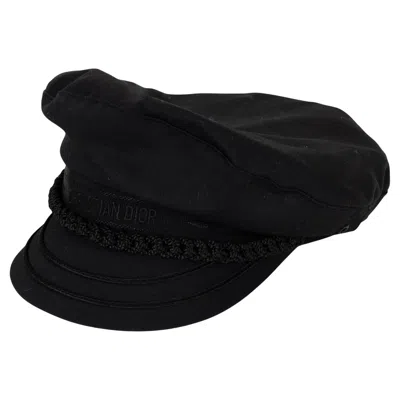 Pre-owned Dior Christian  Black Cotton 2022 Greek Fisherman Cap Hat 56