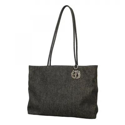 Pre-owned Dior Christian  Black Denim Tote Bag ()
