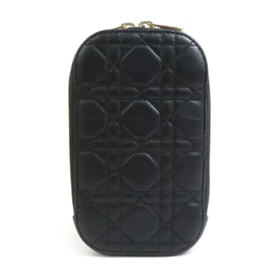 Pre-owned Dior Christian  Black Gold Leather Metal Shoulder Bag ()