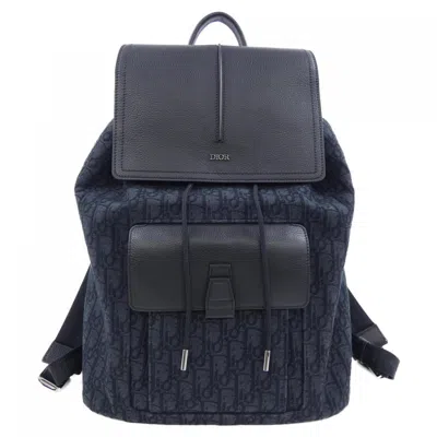 Pre-owned Dior Christian  Black Gray Backpack Handbag ()