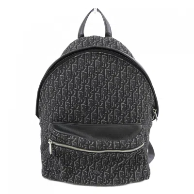 Pre-owned Dior Christian  Black Gray Backpack Handbag () In Black, Gray