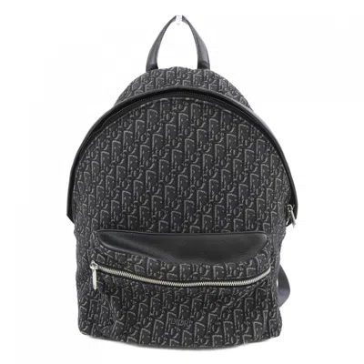 Pre-owned Dior Christian  Black Gray Backpack Handbag () In Multi