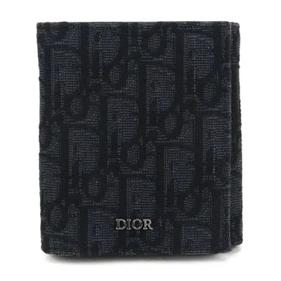 Pre-owned Dior Christian  Black Jacquard Wallet (tri-fold) ()