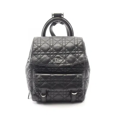 Pre-owned Dior Christian  Black Leather Backpack Handbag ()