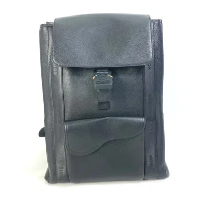 Pre-owned Dior Christian  Black Leather Backpack ()