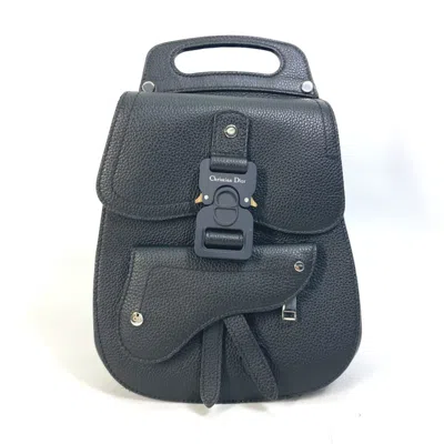 Pre-owned Dior Christian  Black Leather Backpack ()