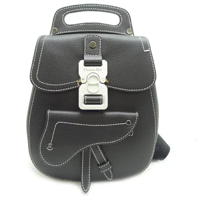 Pre-owned Dior Christian  Black Leather Backpack ()
