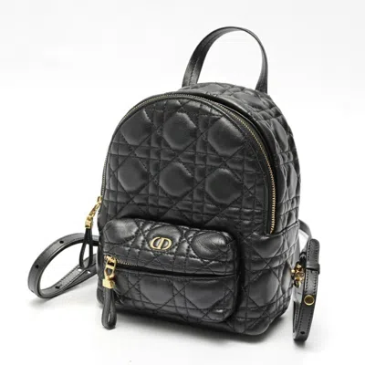 Pre-owned Dior Christian  Black Leather Backpack ()