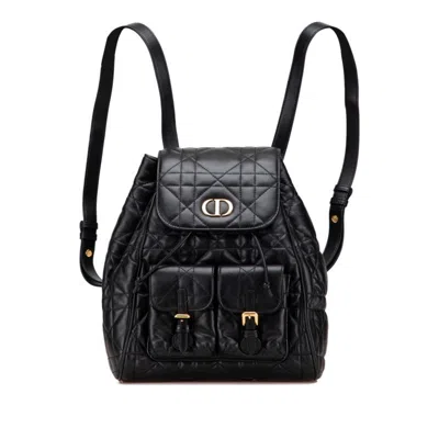 Pre-owned Dior Christian  Black Leather Backpack ()