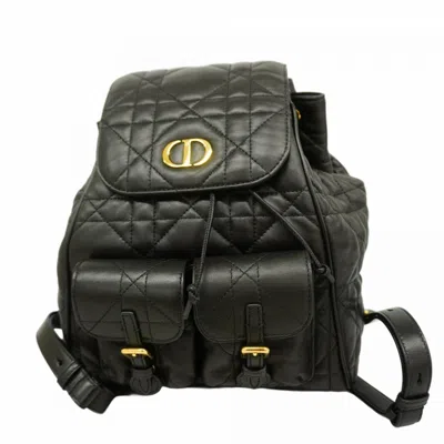 Pre-owned Dior Christian  Black Leather Backpack ()