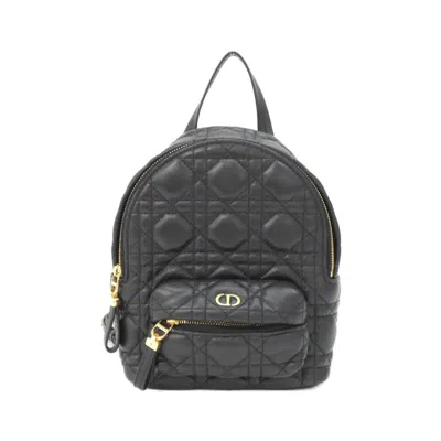 Pre-owned Dior Christian  Black Leather Backpack ()