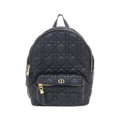 Pre-owned Dior Christian  Black Leather Backpack ()
