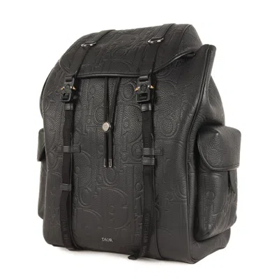 Pre-owned Dior Christian  Black Leather Backpack ()