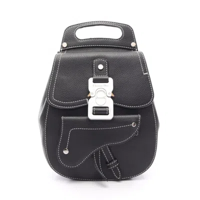 Pre-owned Dior Christian  Black Leather Backpack ()