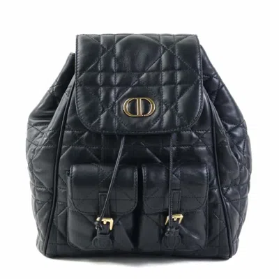 Pre-owned Dior Christian  Black Leather Backpack ()