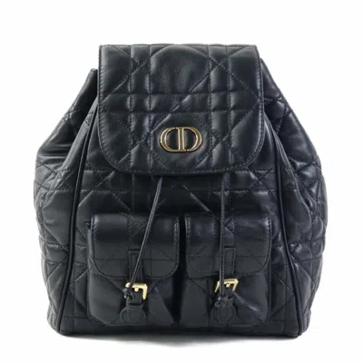 Pre-owned Dior Christian  Black Leather Backpack ()