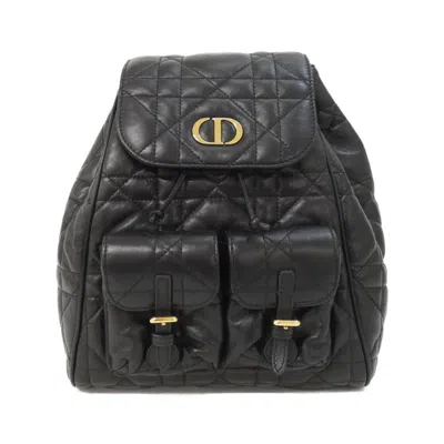 Pre-owned Dior Christian  Black Leather Backpack ()