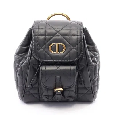 Pre-owned Dior Christian  Black Leather Backpack ()