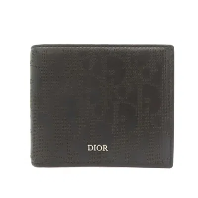 Pre-owned Dior Christian  Black Leather Bill Wallet (bi-fold) ()
