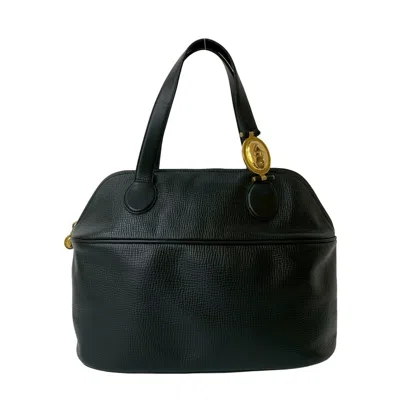 Pre-owned Dior Christian  Black Leather Boston Bag Handbag ()