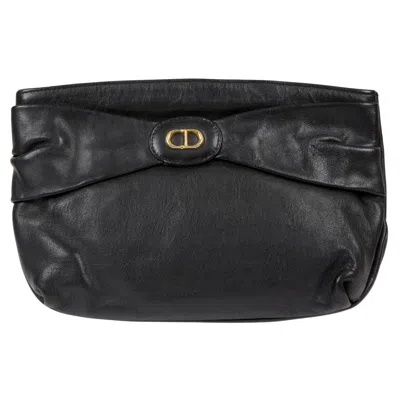 Pre-owned Dior Christian  Black Leather Clutch Bag