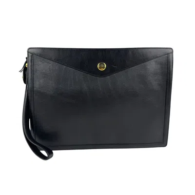 Pre-owned Dior Christian  Black Leather Clutch Bag ()
