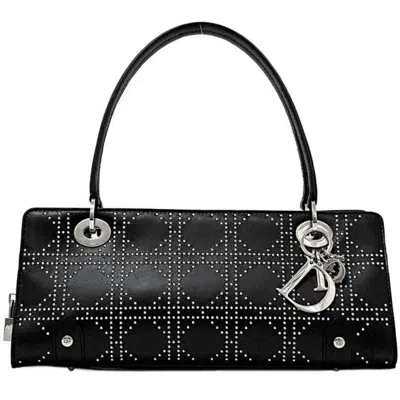 Pre-owned Dior Christian  Black Leather Handbag Shoulder Bag ()