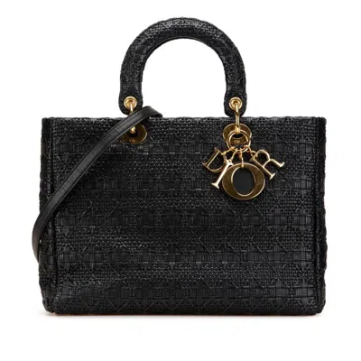 Pre-owned Dior Christian  Black Leather Handbag Shoulder Bag ()