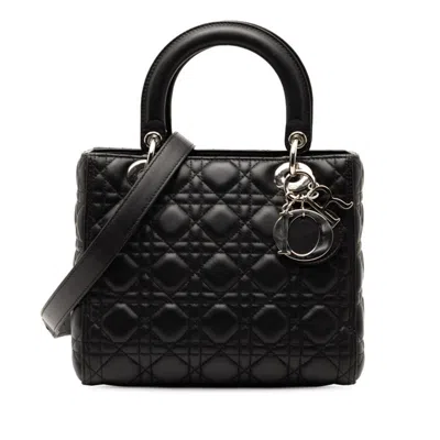 Pre-owned Dior Christian  Black Leather Handbag Shoulder Bag ()